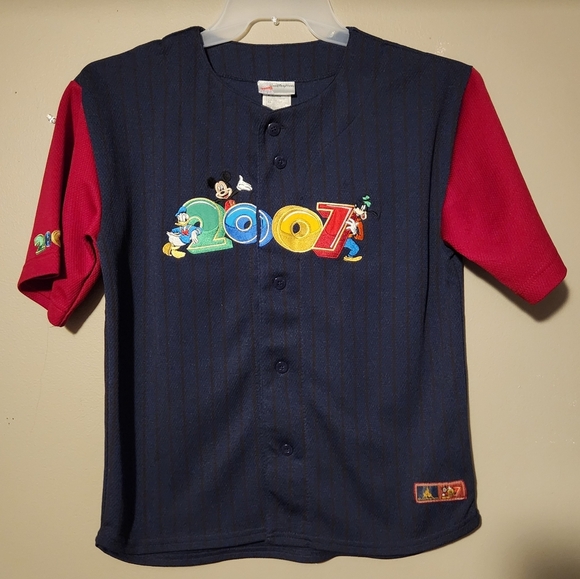 2007 WALT DISNEY WORLD BASEBALL JERSEY Kids Size XL - Picture 1 of 5